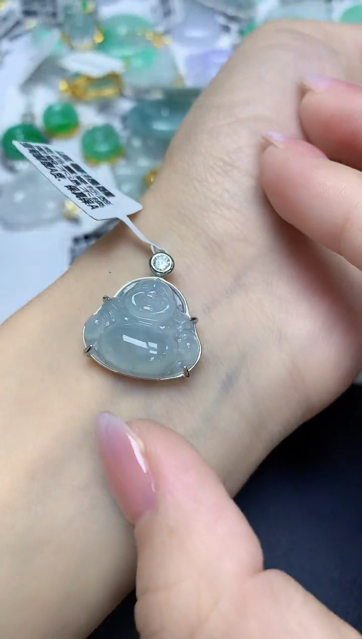 颈饰未镶嵌翡翠天然缅甸翡翠A货百元以上9元证书费自理
