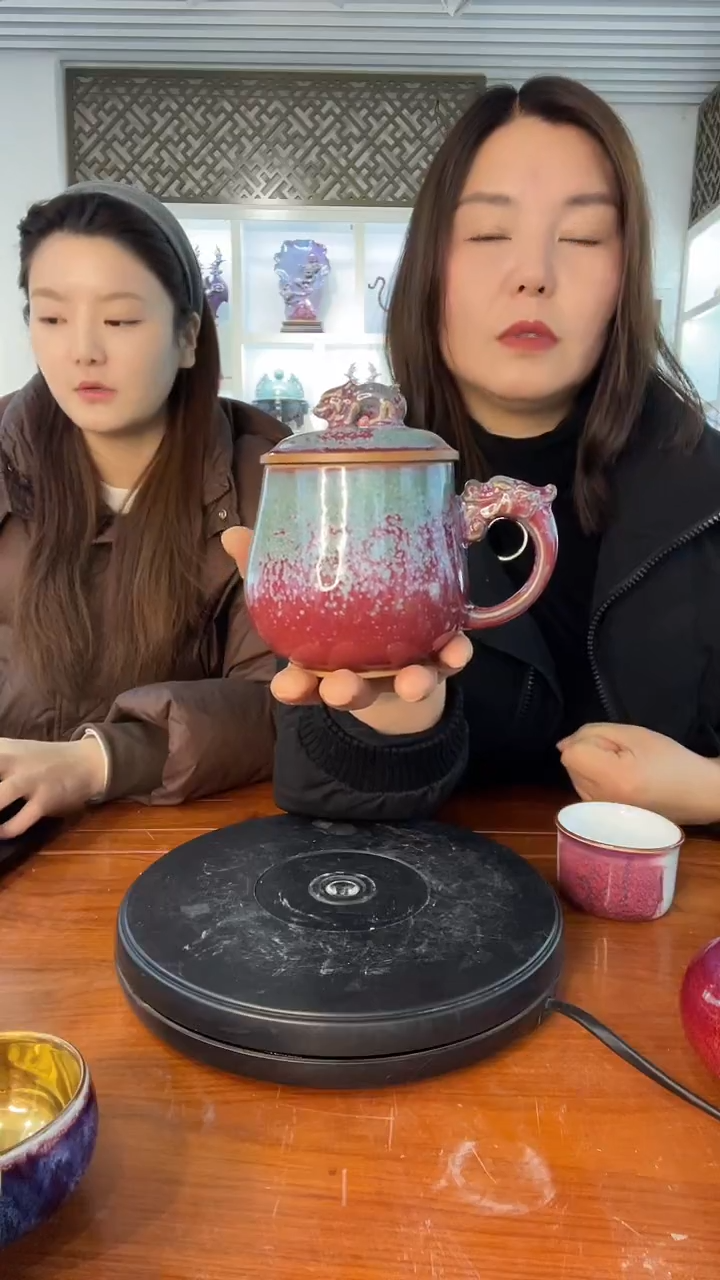 【闪购商品】摆件龙头杯 土魂钧瓷