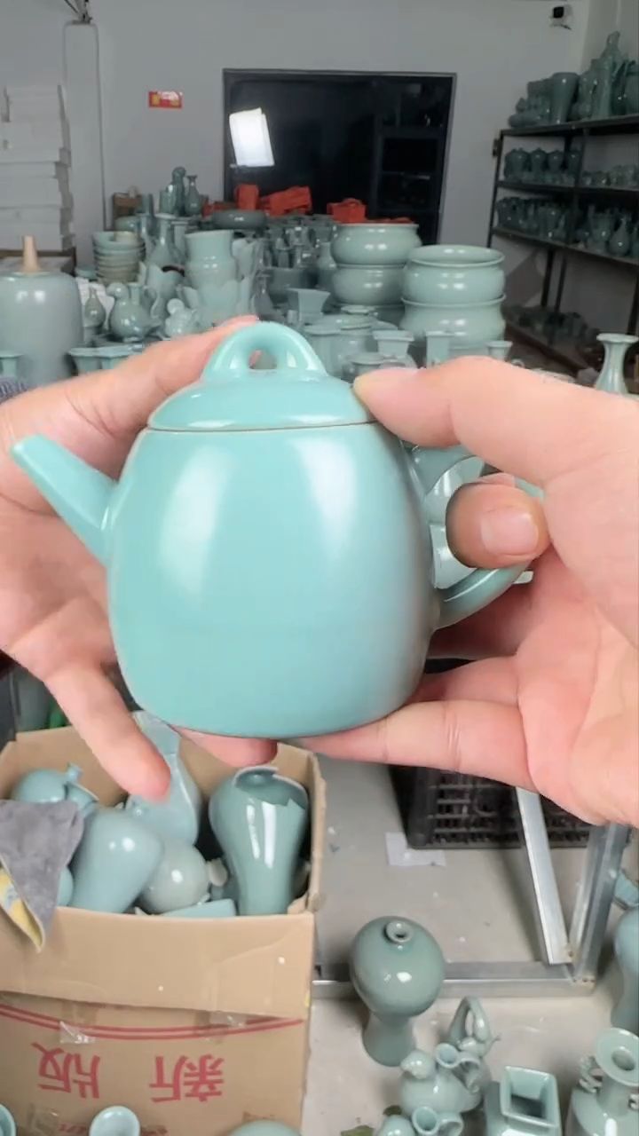 【闪购商品】壶汝瓷仿古秦权壶