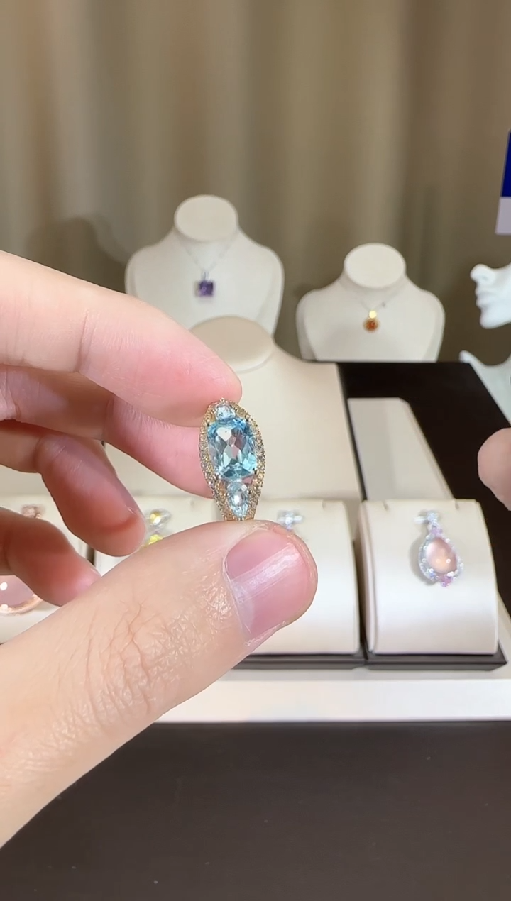 【闪购商品】托帕石戒指银S925镶嵌设计款