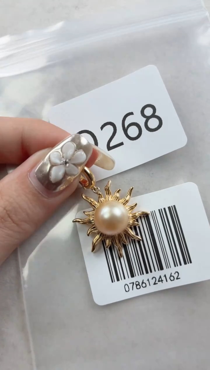 银S925镶嵌吊坠海水珍珠Q268