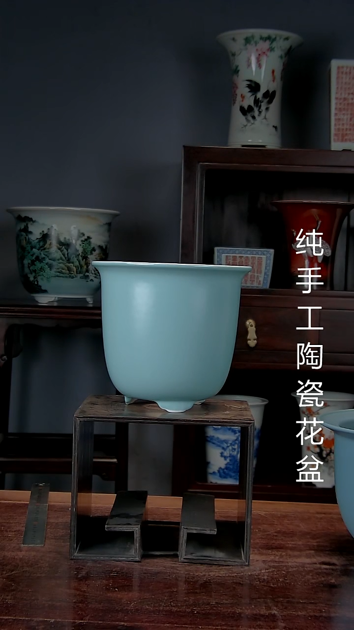景德镇陶瓷手工花盆