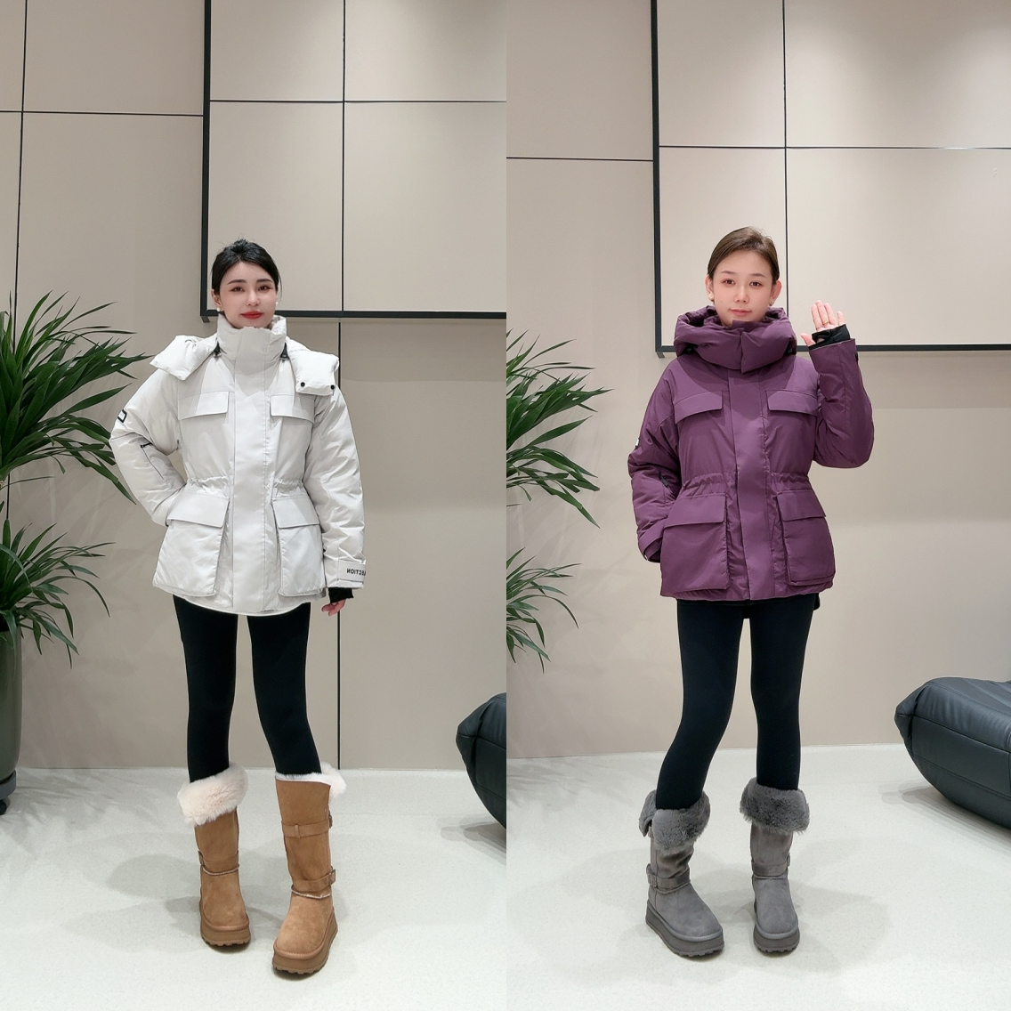 【破价不加单】简约连帽收腰国标90羽绒派克服22619