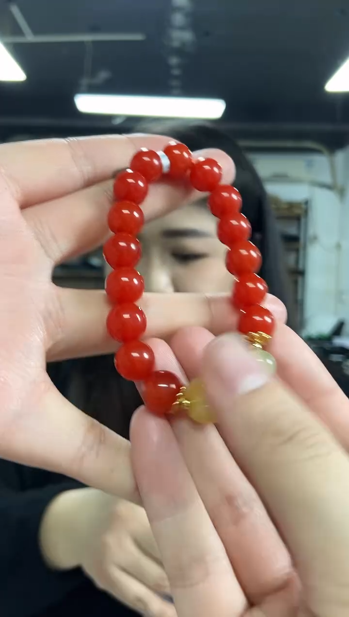 【闪购商品】南红玛瑙手串未镶嵌多样性发其一颜色微差