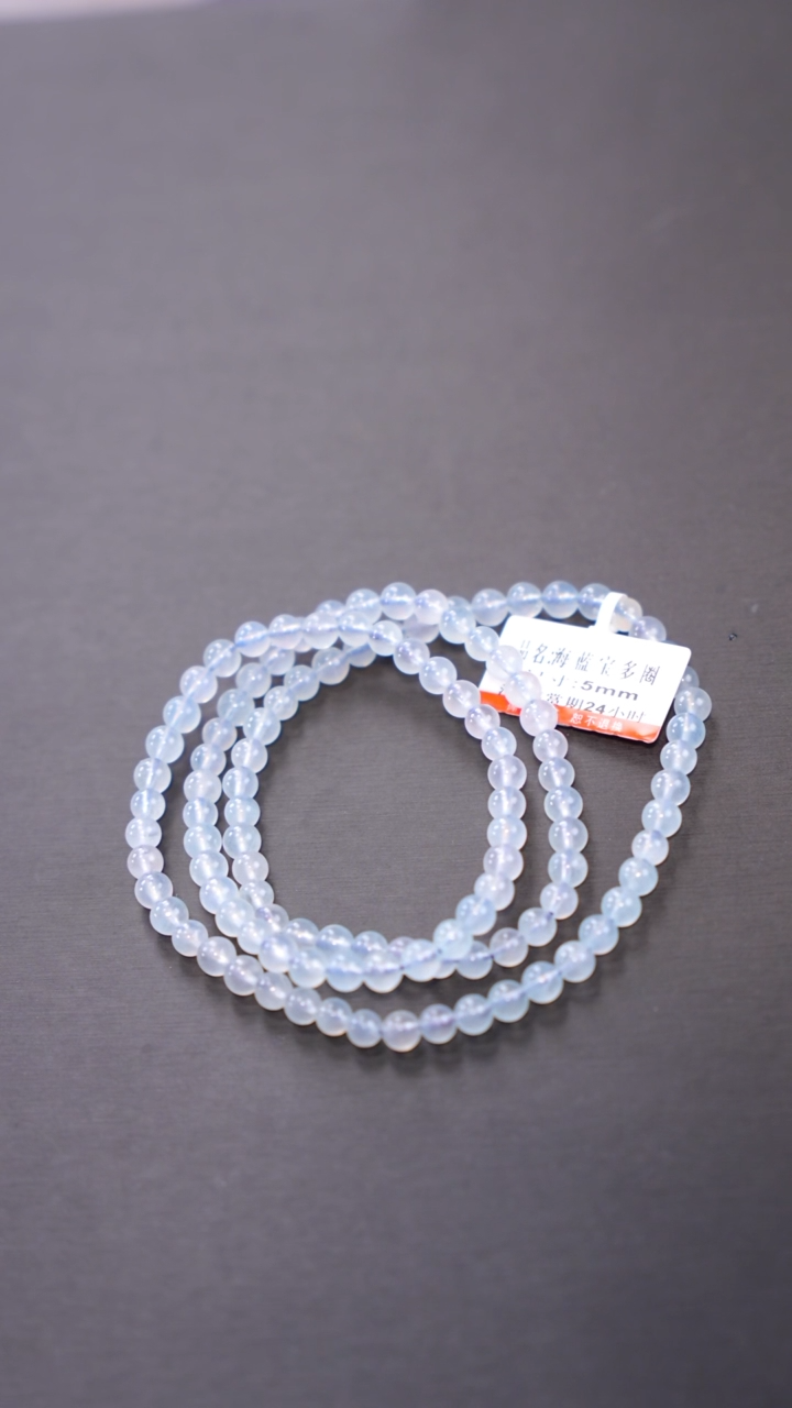 【闪购商品】海蓝宝石颈饰未镶嵌Q056海蓝宝多圈