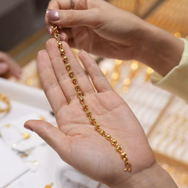 【巧玲专属】足金999南瓜珠手链 经典时尚百搭 6.72