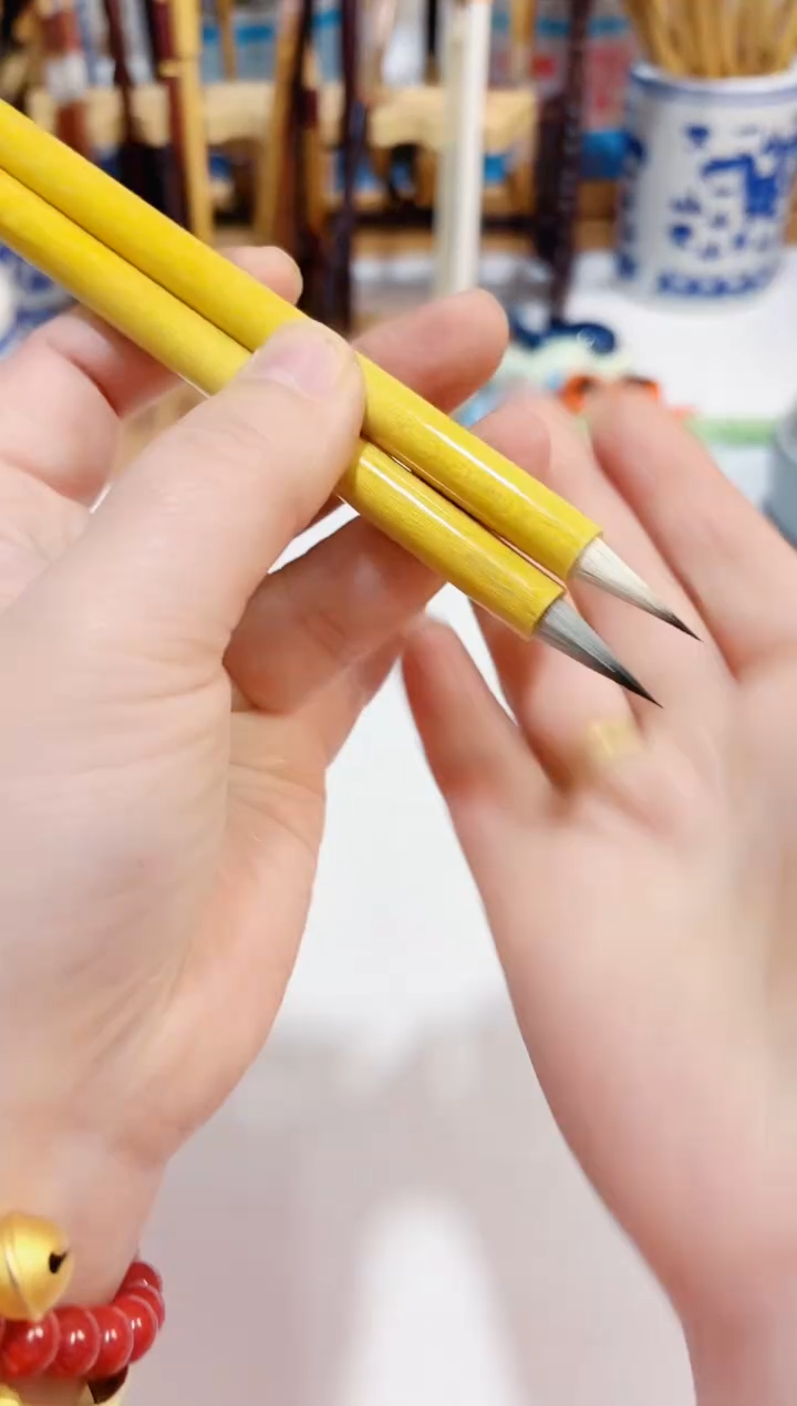 扶摇 新款七紫三羊小楷毛笔2支 作品款 出锋2.0 口径0.6