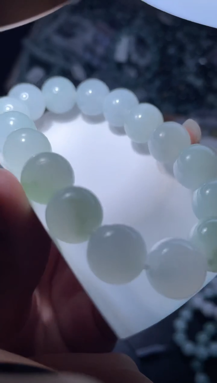 【闪购商品】定制翡翠未镶嵌天然缅甸A货翡翠手串61尺寸12.7左右