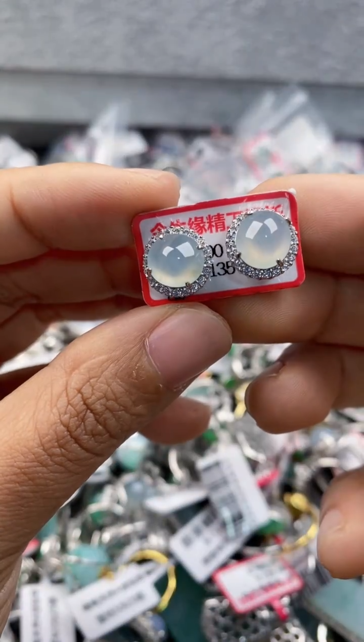 银S925镶嵌戒指翡翠444   7