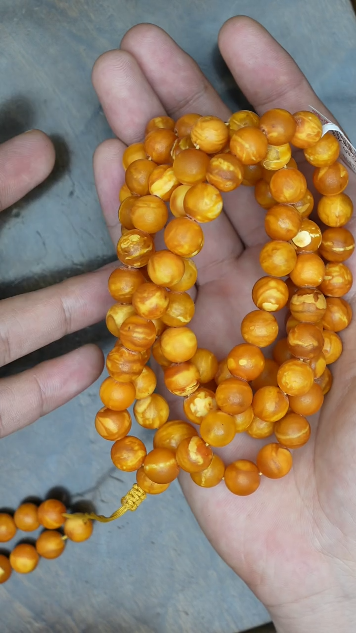 【闪购商品】琥珀裸石未镶嵌微瑕橘皮老花蜡108多样性发其一