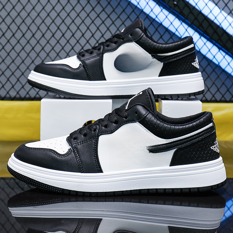 黑白熊猫男士板鞋夏季透气情侣潮流百搭学生硬底莆田时尚休闲潮鞋