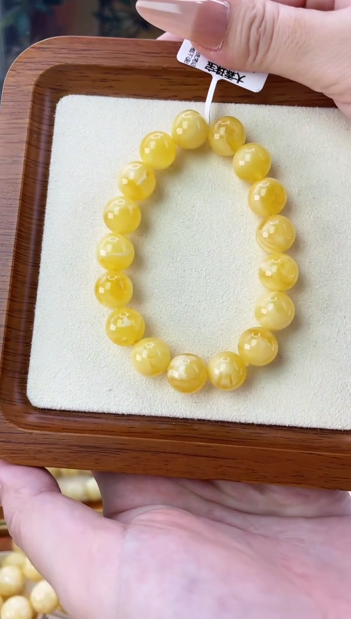 裸石蜜蜡未镶嵌手串