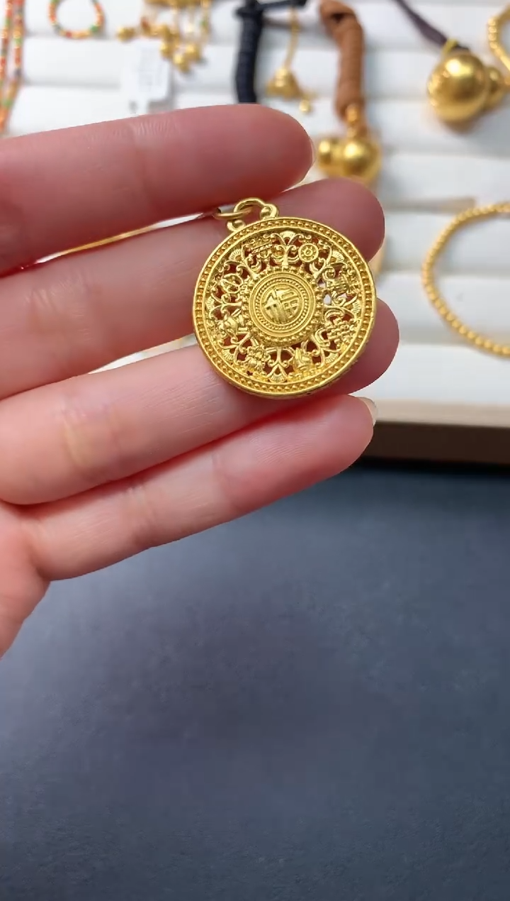【闪购商品】定制足金吊坠(不含链)D30|1650