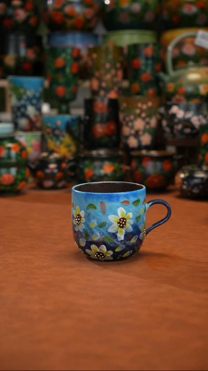 油画  釉下彩   杯子