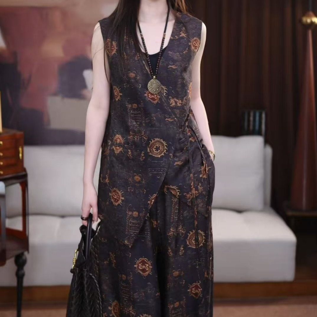 【今宁】新中式减龄宽松中式休闲印花夏季花色气质中国风马甲