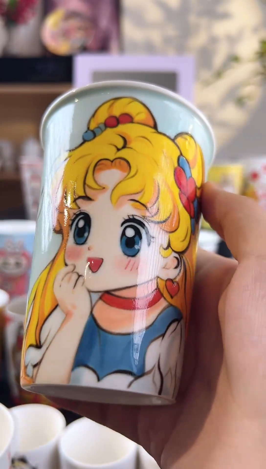 【闪购商品】摆件手工手绘陶瓷小杯杯