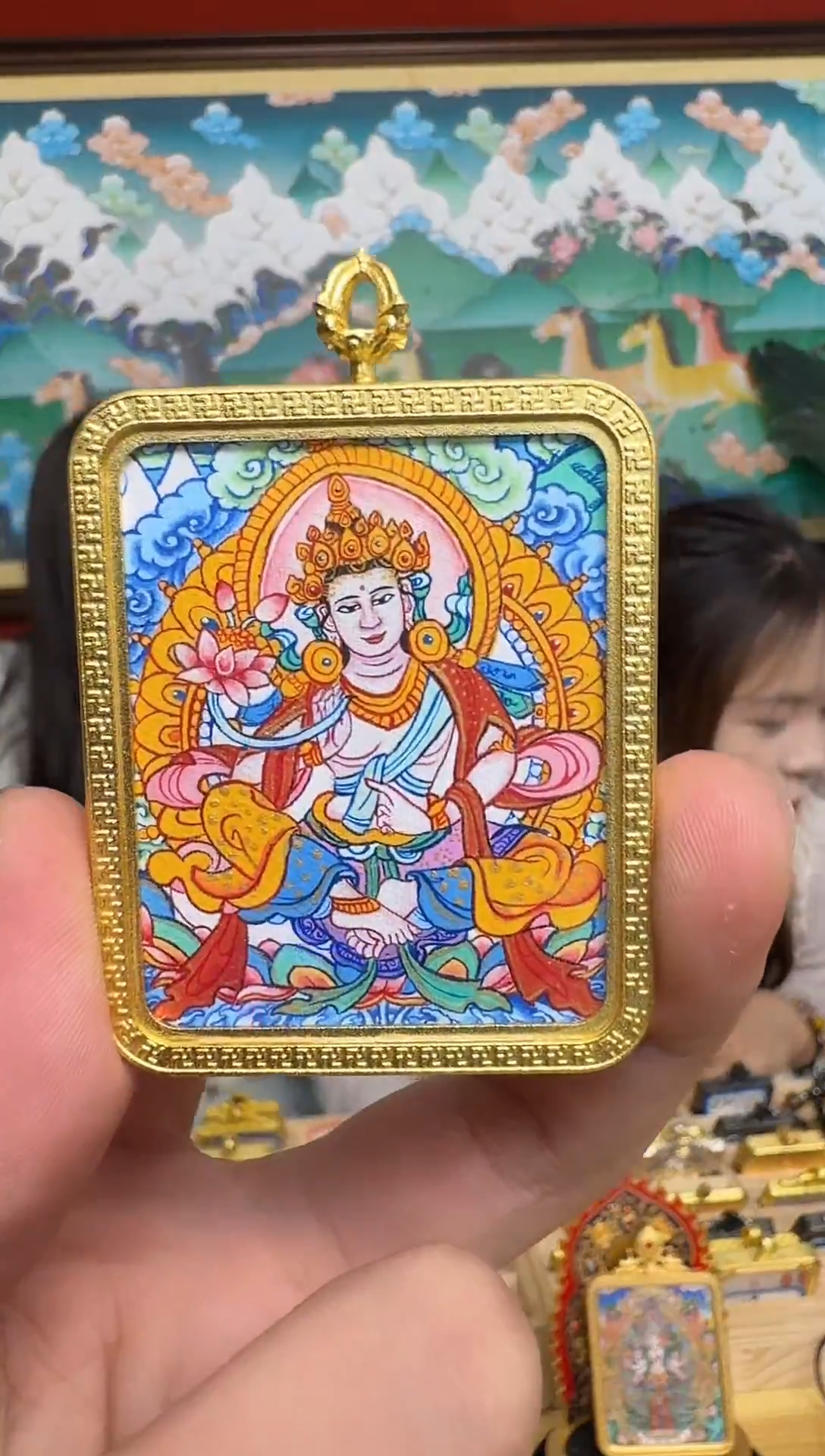 吊坠大势老师-热贡纯手绘