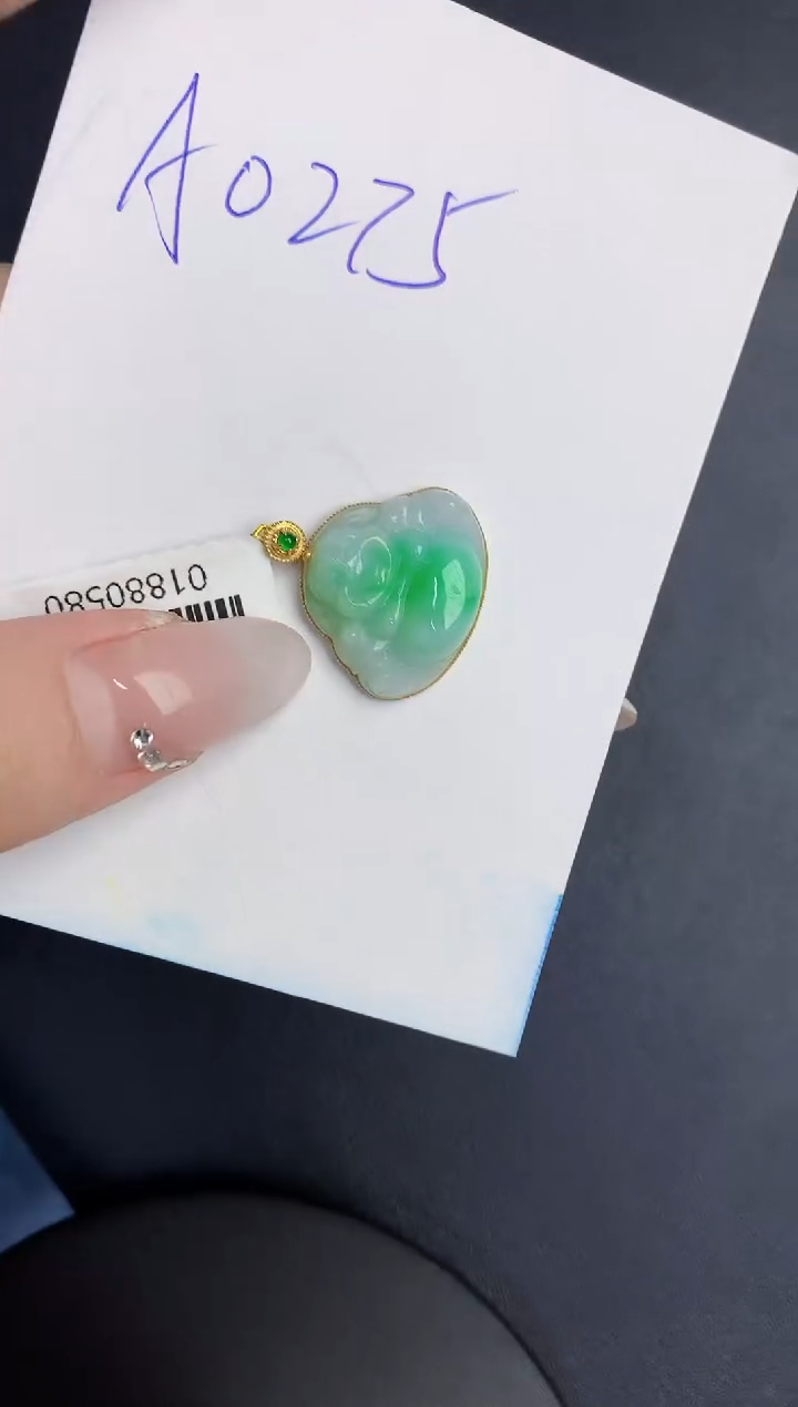 【闪购商品】翡翠颈饰18K金镶嵌000000000000