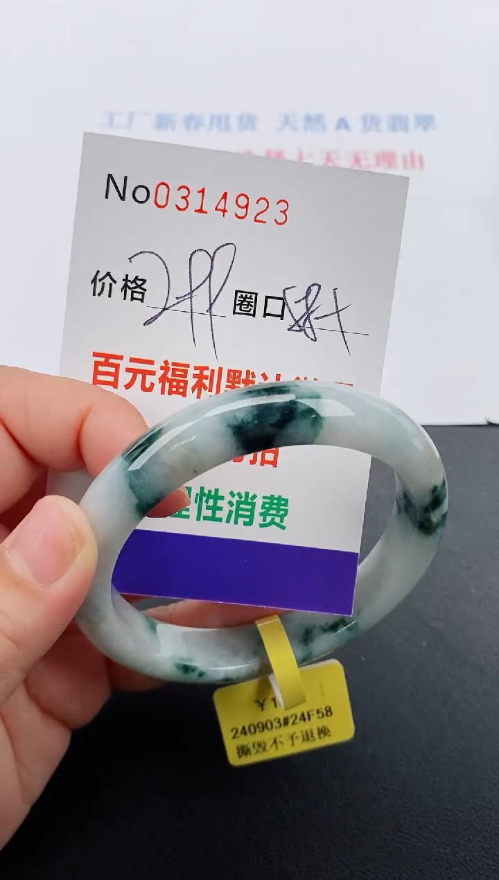 【闪购商品】翡翠手镯未镶嵌天然A货翡翠0314923