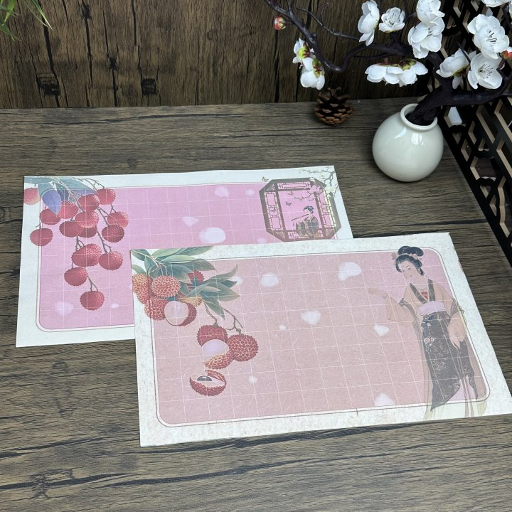 【妃子笑】微喷蜡染绢纸日课荔枝的长安写感独特丝滑小楷行书练字