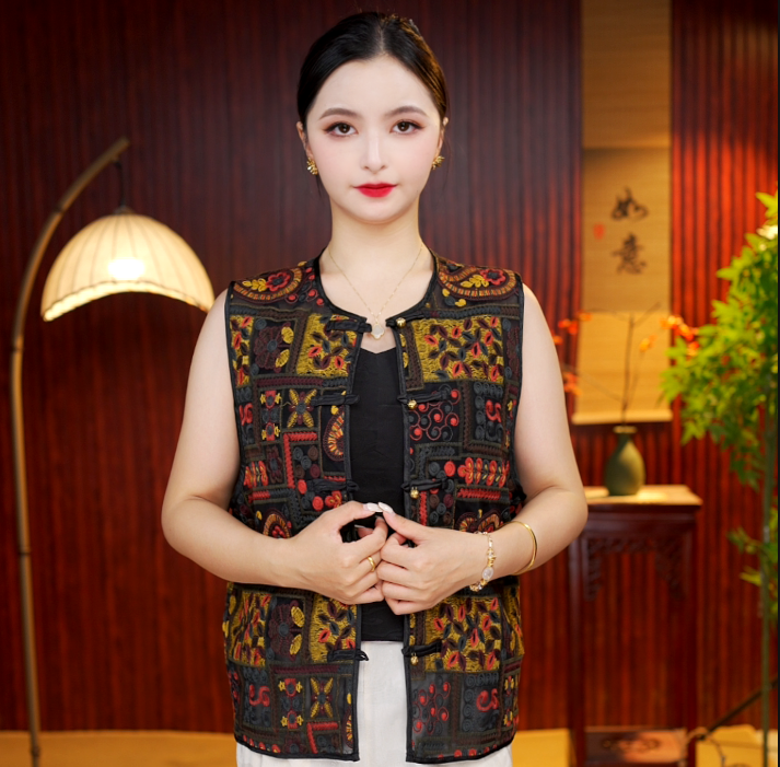 [百绣] 柒夫人高定新中式满绣国风马甲--韵姐