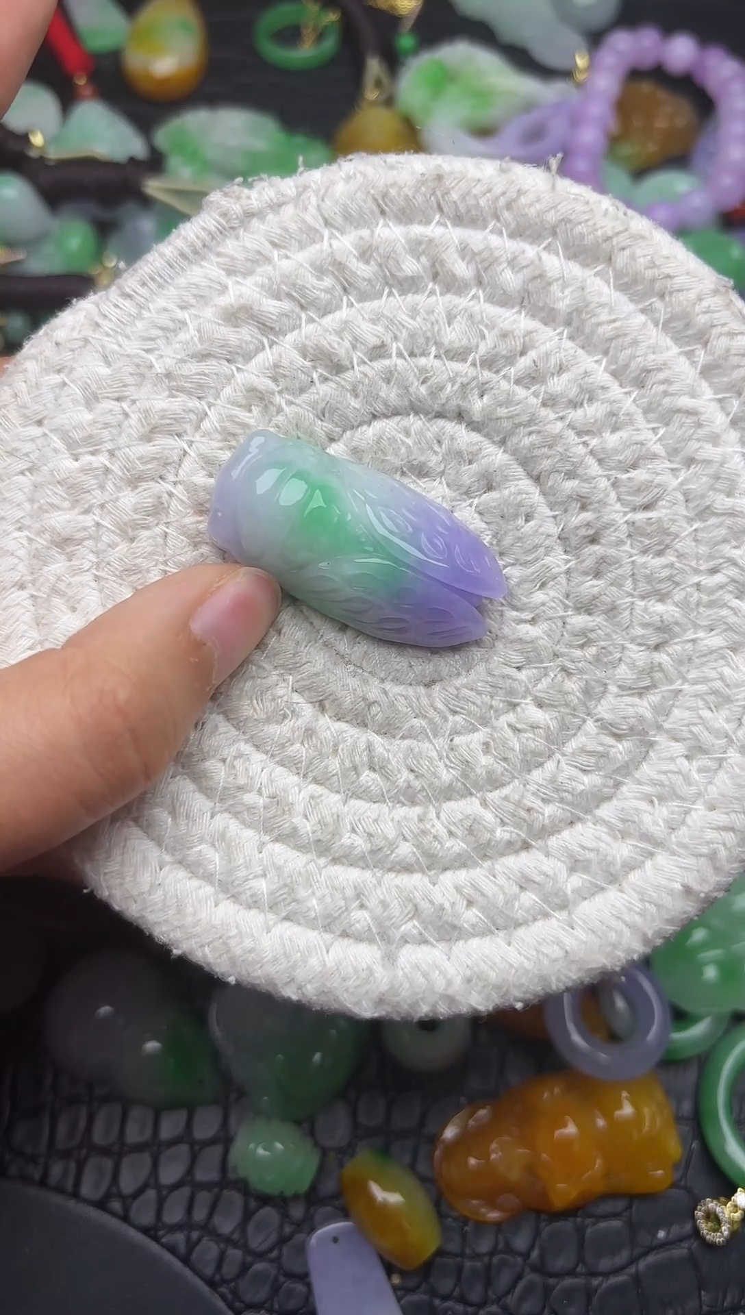 颈饰未镶嵌翡翠缅甸翡翠吊坠