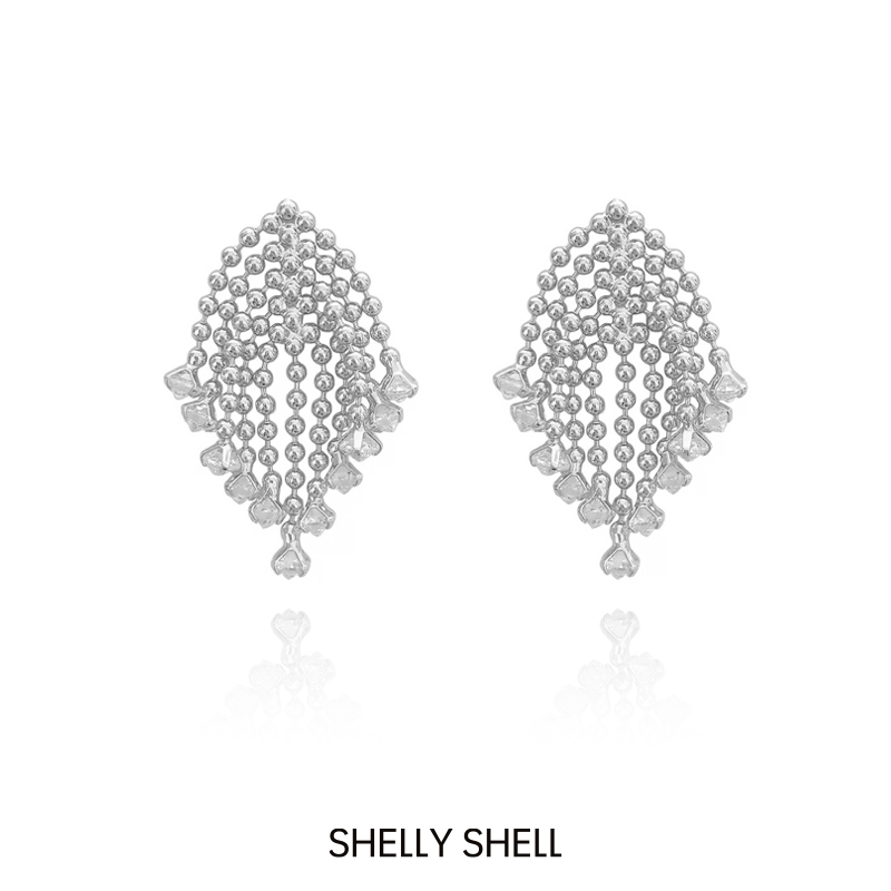 Shelly Shell 铜合金耳饰 璀璨耳钉 时尚潮流个性