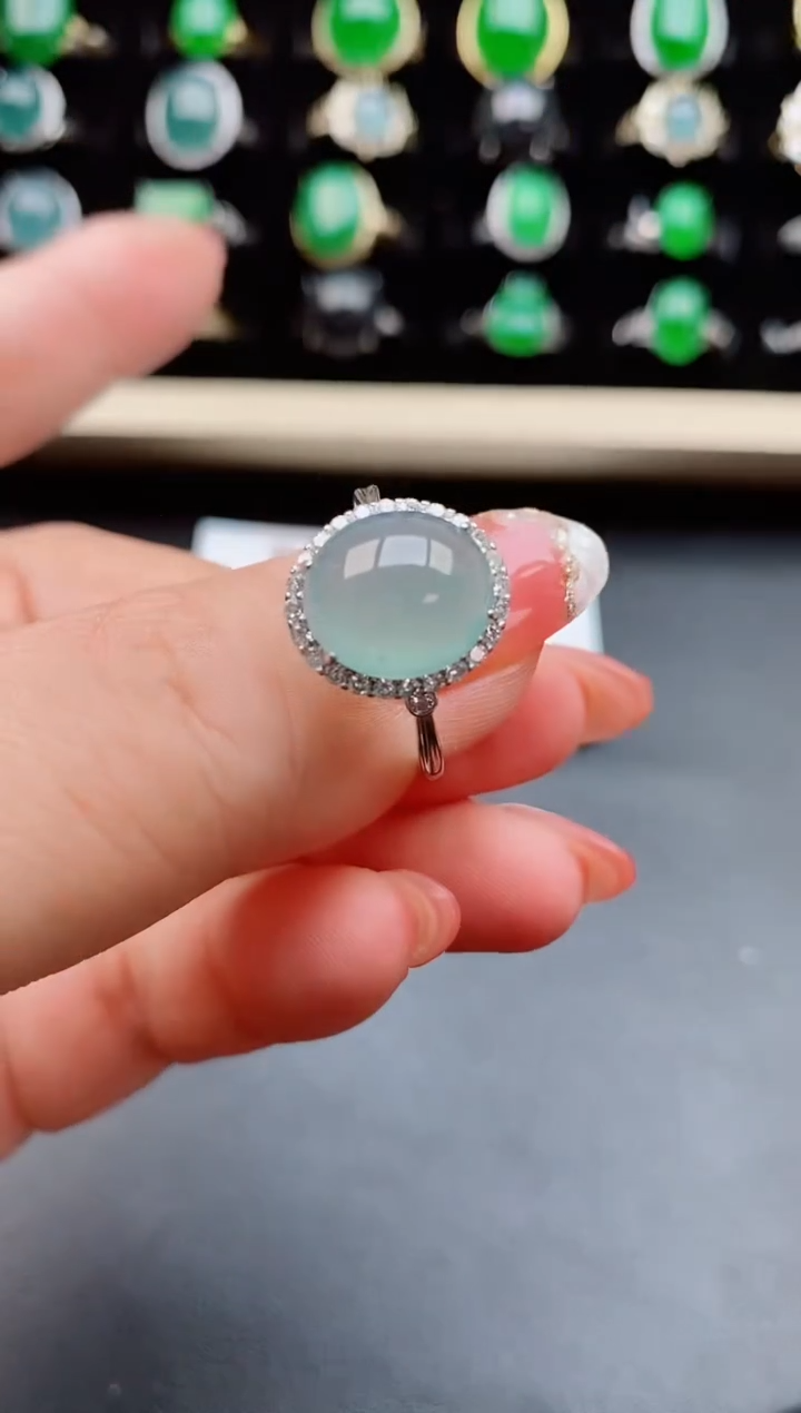 【闪购商品】翡翠戒指银S925镶嵌12212