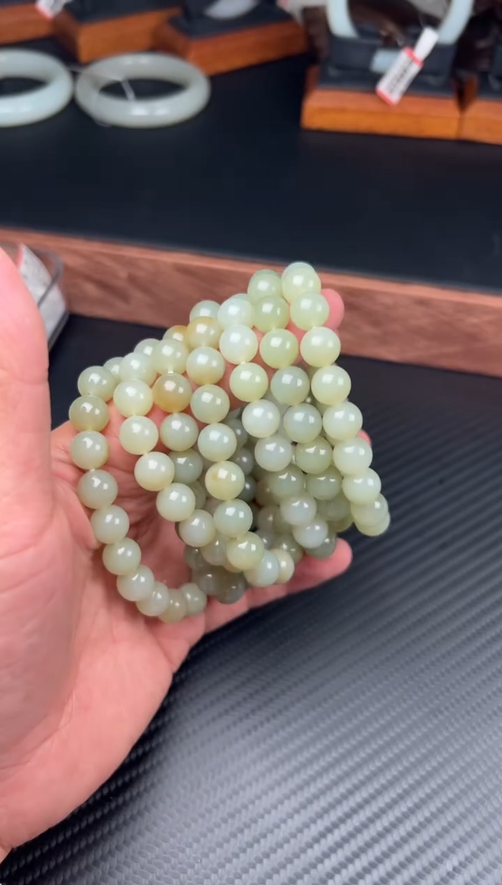 手串未镶嵌和田玉若羌微色差卡10h多样性发货拍一发一