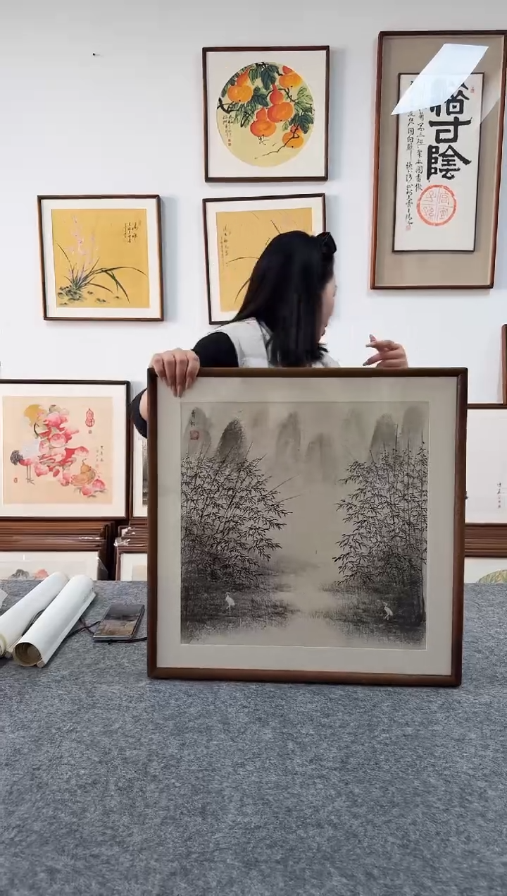 书法青松125-53*53绘画