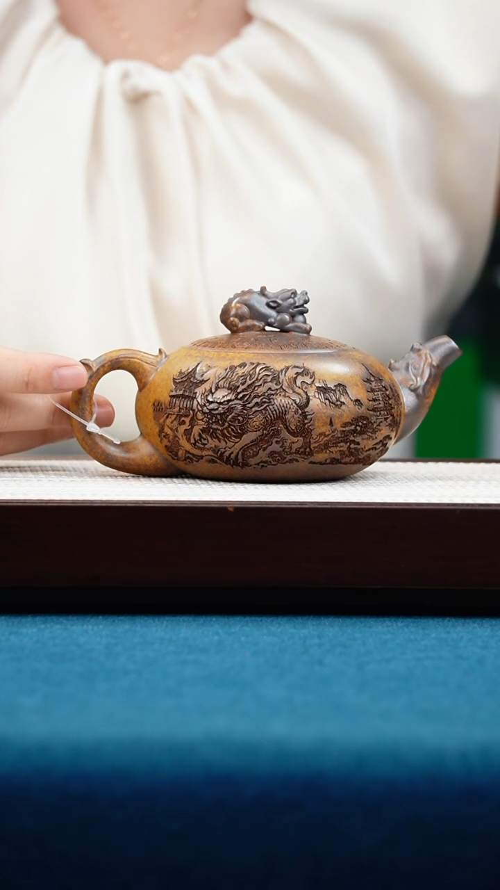 茶壶紫砂龙骨金砂天官赐福