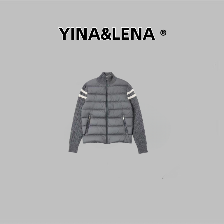 N  YINA&LENA  秋冬新款时尚拼接羽绒服5238
