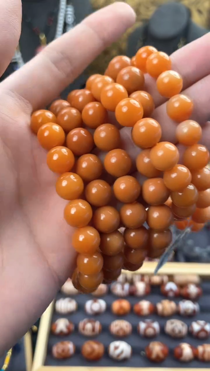 【闪购商品】石英质玉手饰未镶嵌缅黄手串（多样性发一）