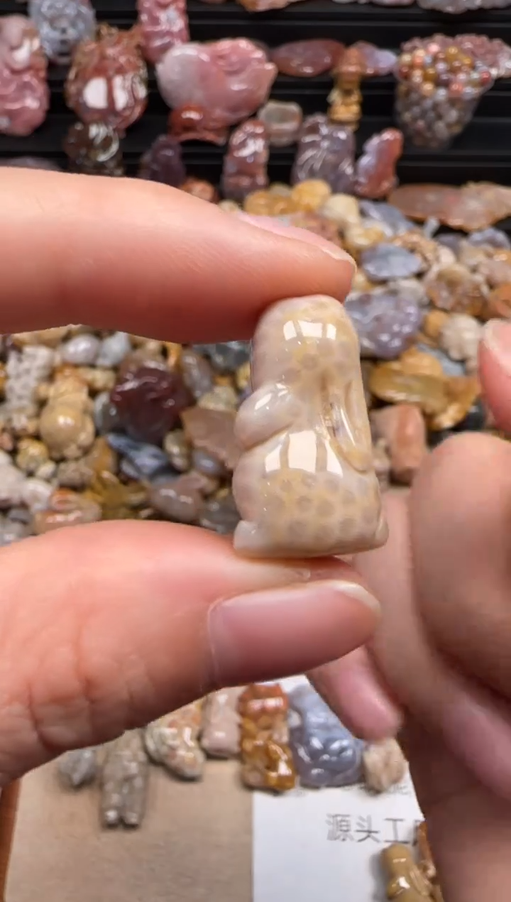 【闪购商品】硅化珊瑚（珊瑚玉）颈饰未镶嵌695