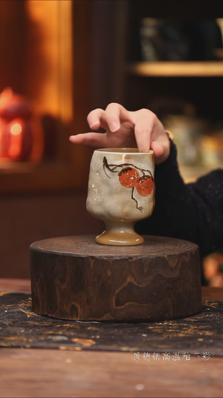 玻璃景德镇高温釉下手绘陶瓷@L267@