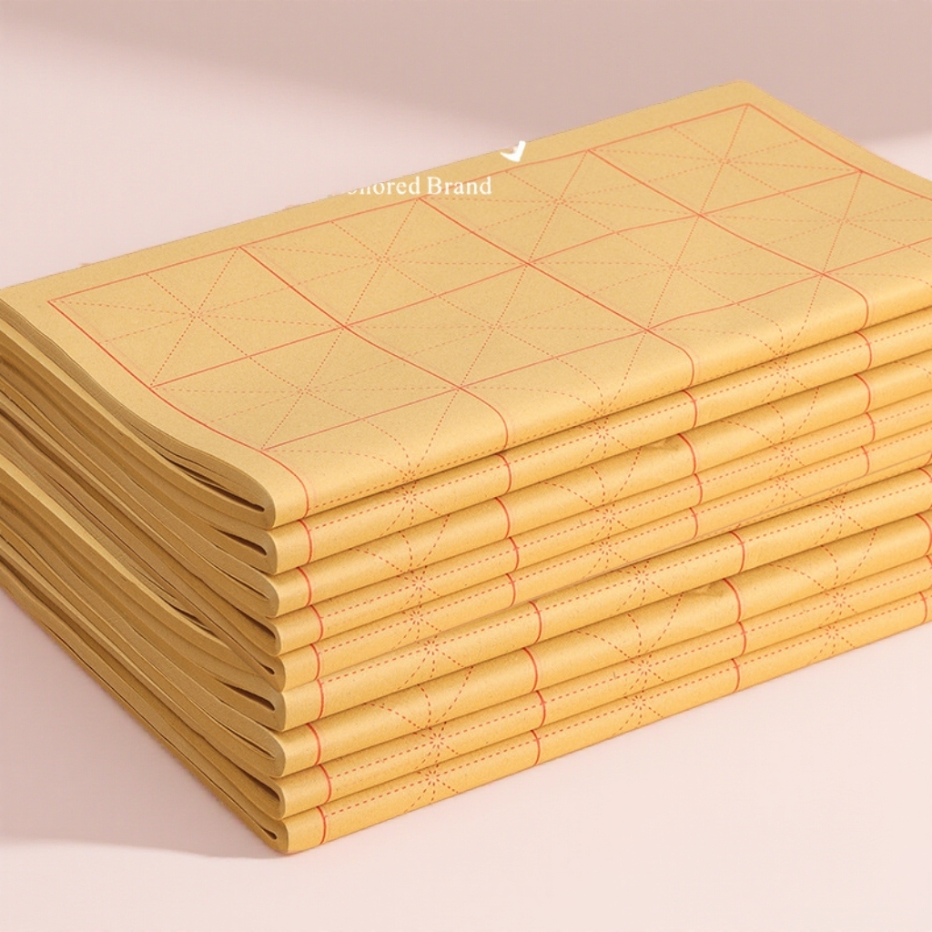 入门毛笔欧体颜体画描红米字格28格毛边纸加厚毛笔字练习纸张书法