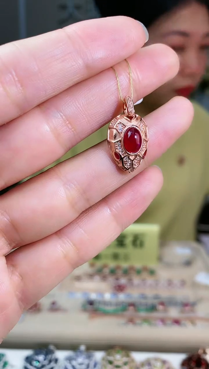 【闪购商品】红宝石颈饰银S925镶嵌颈饰