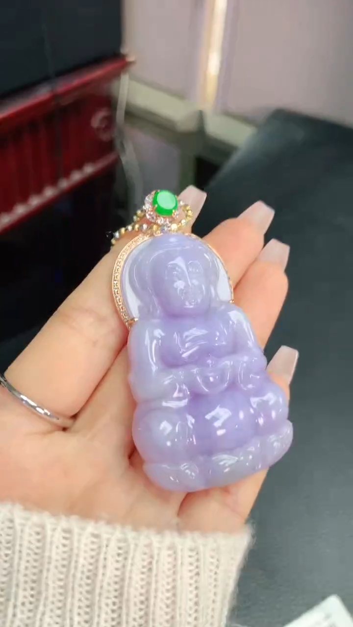 【闪购商品】翡翠颈饰18K金镶嵌赠礼盒证书