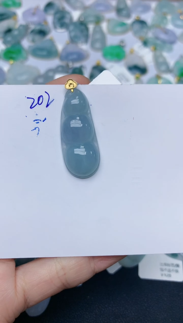 【闪购商品】翡翠颈饰18K金镶嵌天然翡翠A货    
