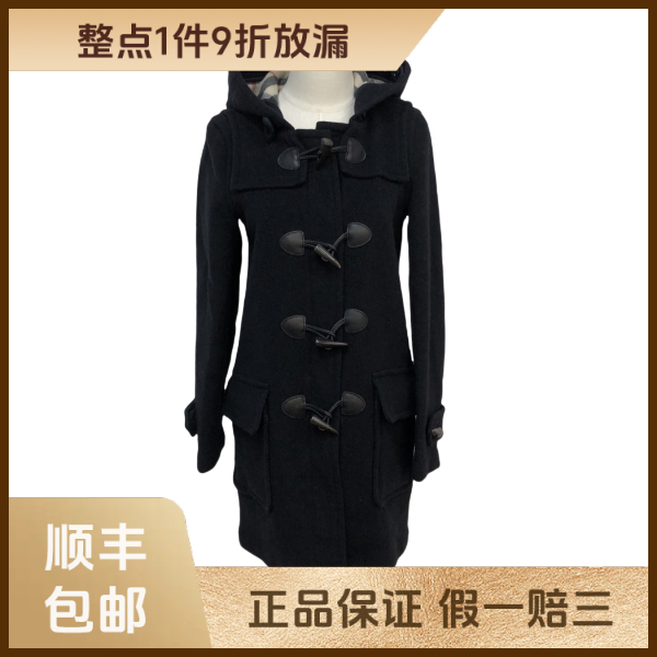一件九折！妃鱼/博柏利/羊毛/风衣/95新/琰二21