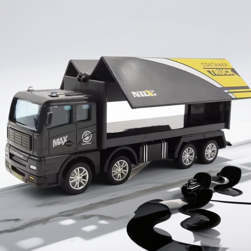 德立信城市运输车维修车仿真耐摔厢式货车滑行小汽车益智玩具模型