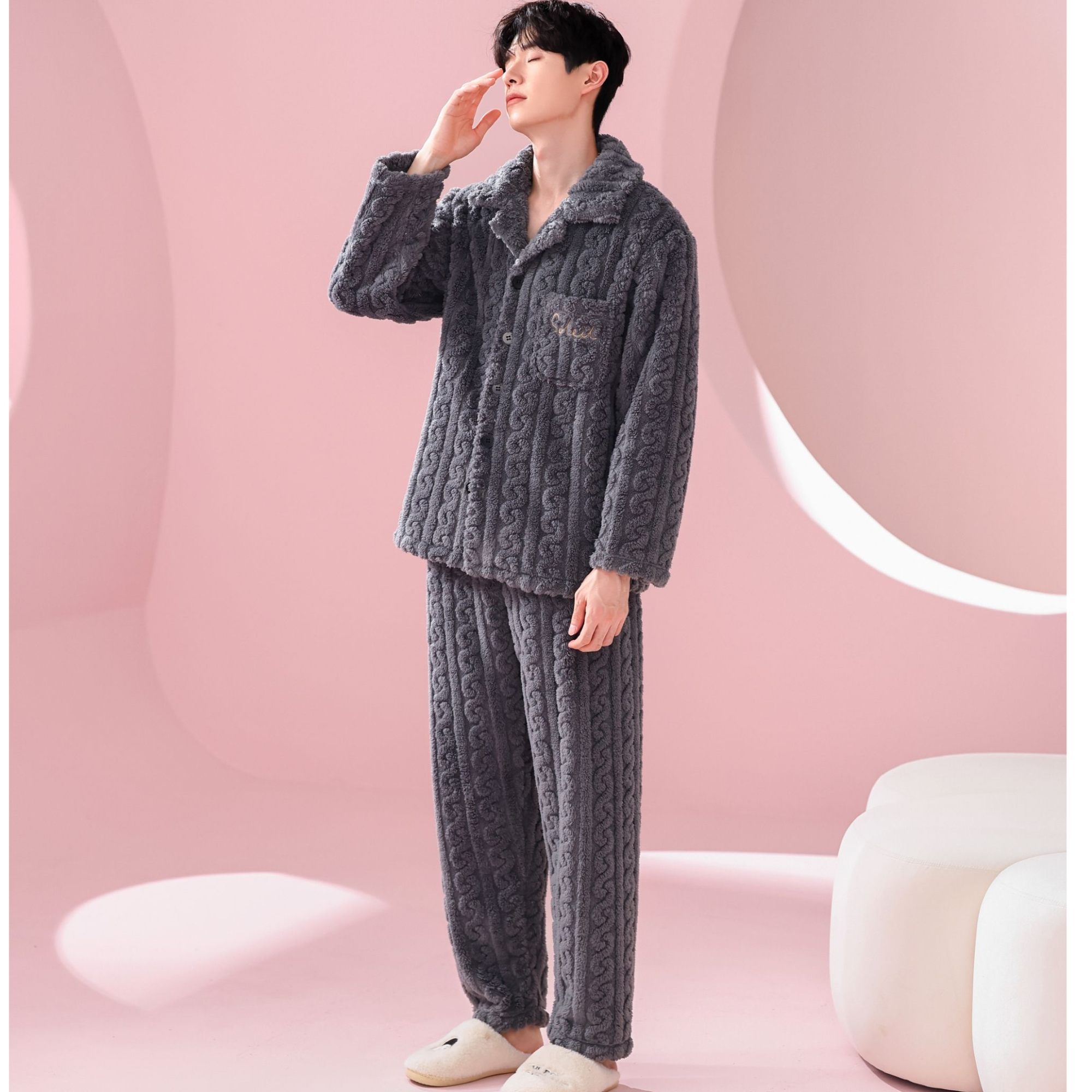 【凯迪世家】冬季新款家居服睡衣男套装（7035616）