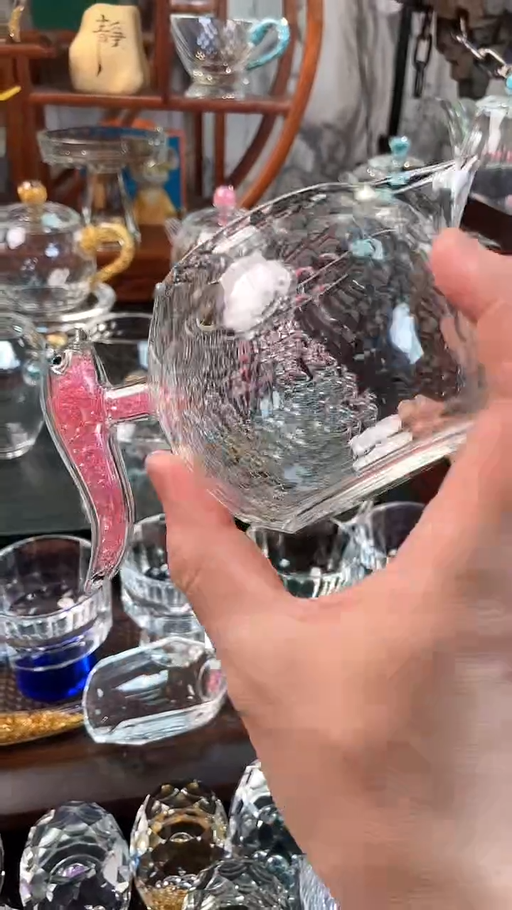 【闪购商品】玺宴新款水晶胖公杯粉钻