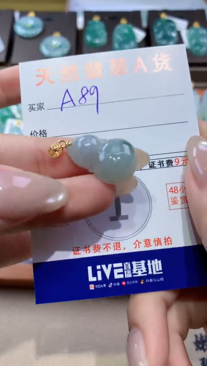 颈饰未镶嵌翡翠天然缅甸翡翠A货挂件 