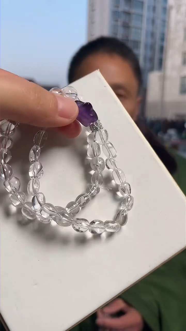 【闪购商品】水晶手链未镶嵌天然DIY手串多样性发一7mm