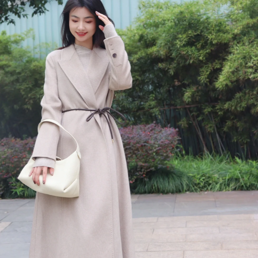 ELLASSAY歌力思冬季新款山羊绒双面呢大衣女EWE344D00700