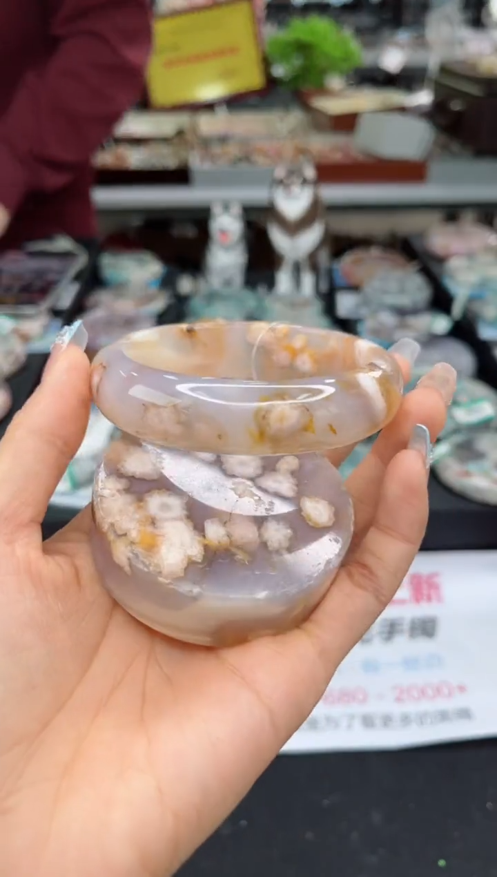 【闪购商品】石英质玉手镯未镶嵌63圈口（赠品镯心）3918233