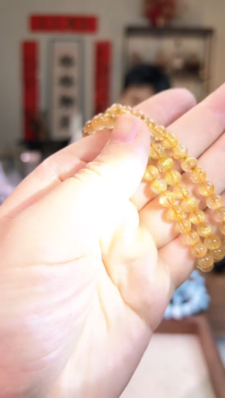 发晶手链未镶嵌6mm+金发晶三圈（多样性发其一）