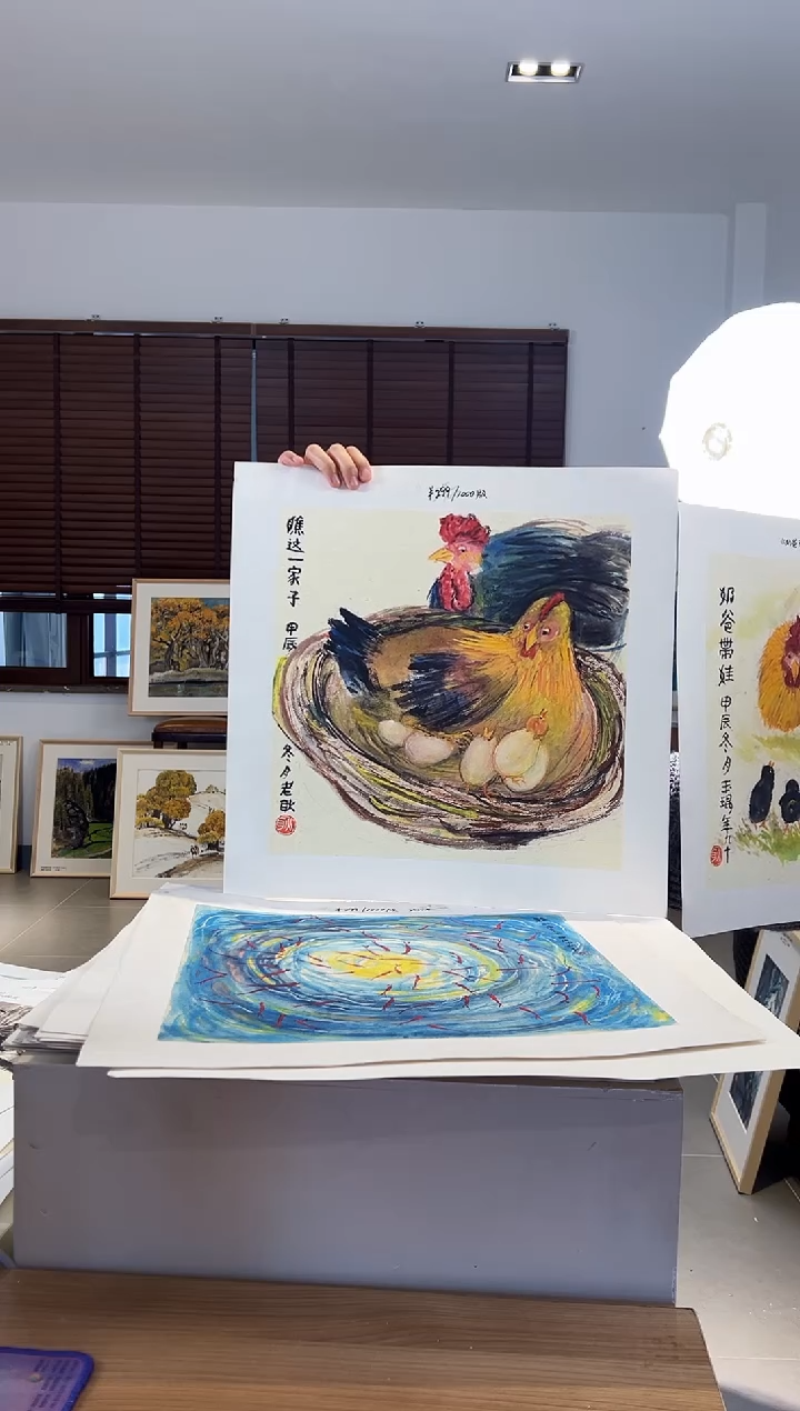 【闪购商品】版画耿玉琨限量作品亲签盖章版画S