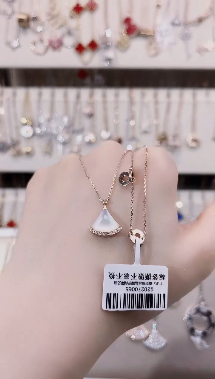 【闪购商品】贝壳（贝母）套链18K金镶嵌18K金镶嵌钻石 K玫 